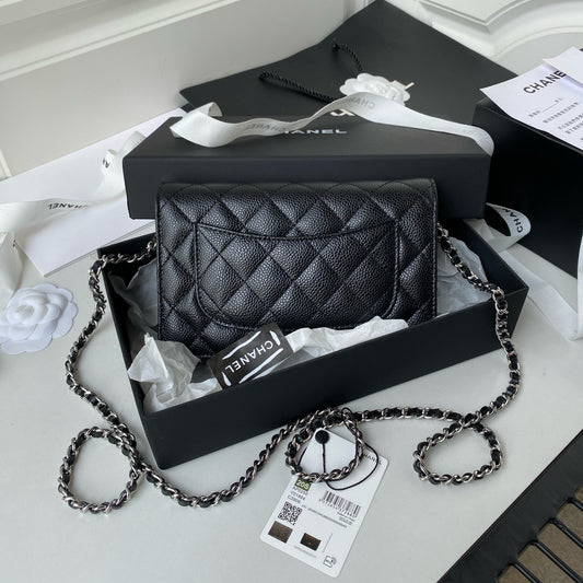 CHANEL - WOC BLACK - SILVER HARDWARE