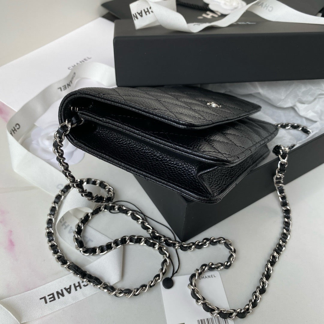 CHANEL - WOC BLACK - SILVER HARDWARE