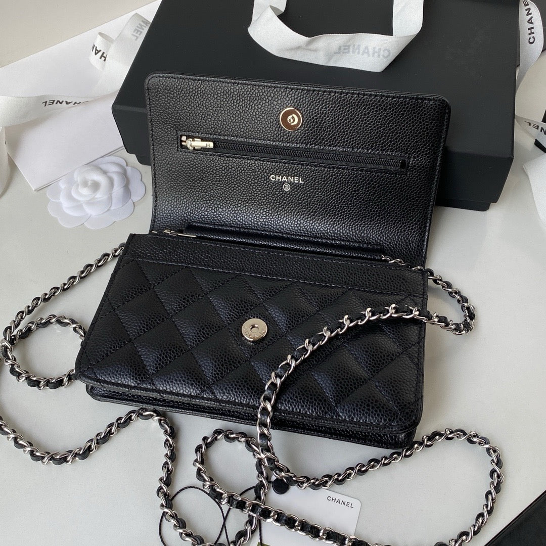 CHANEL - WOC BLACK - SILVER HARDWARE