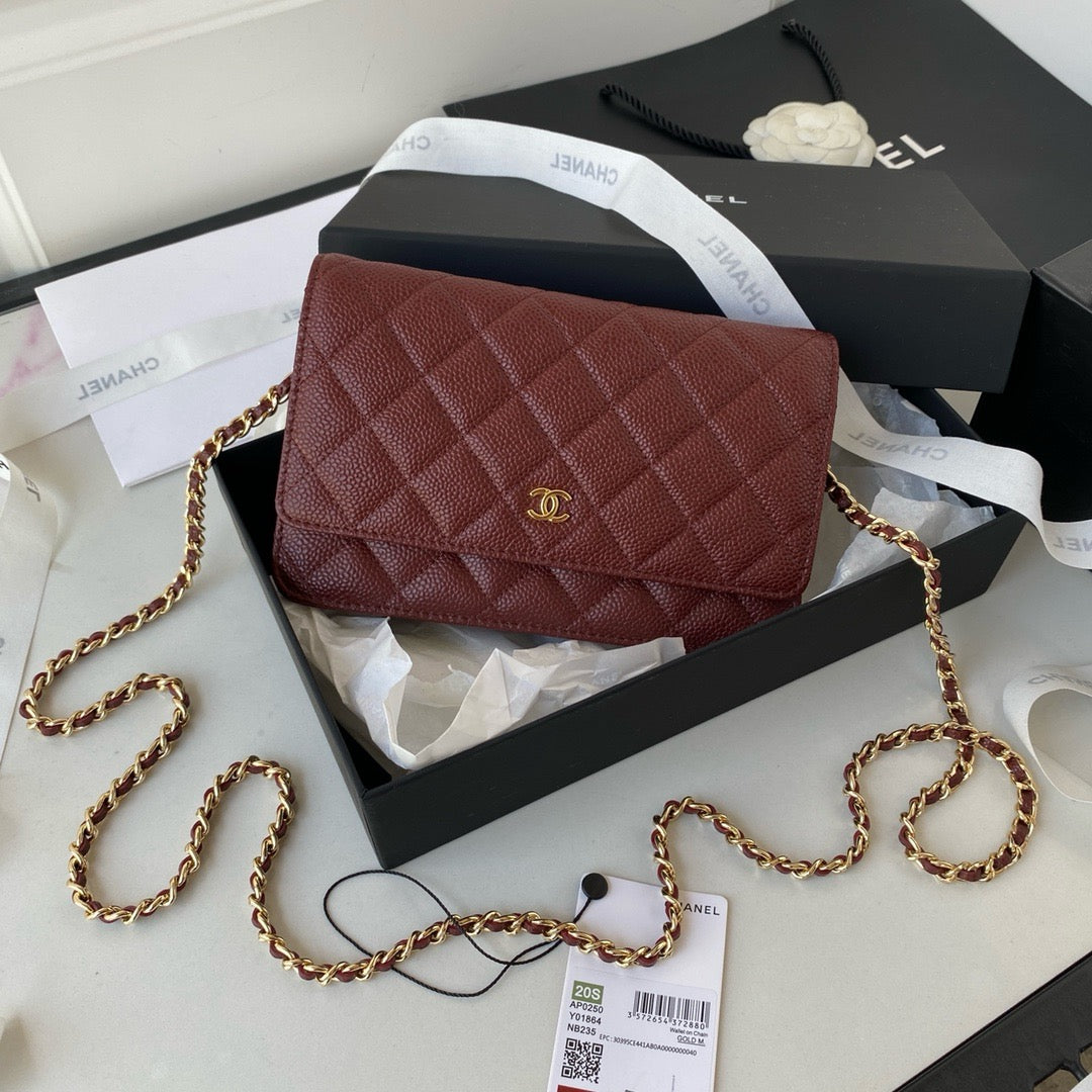 CHANEL - WOC MAROON - GOLD HARDWARE