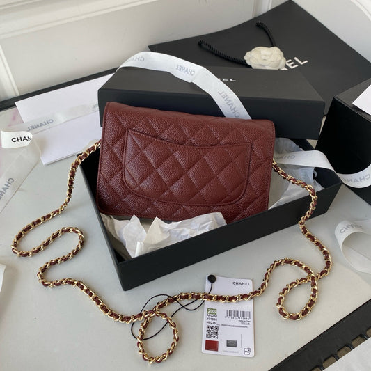 CHANEL - WOC MAROON - GOLD HARDWARE