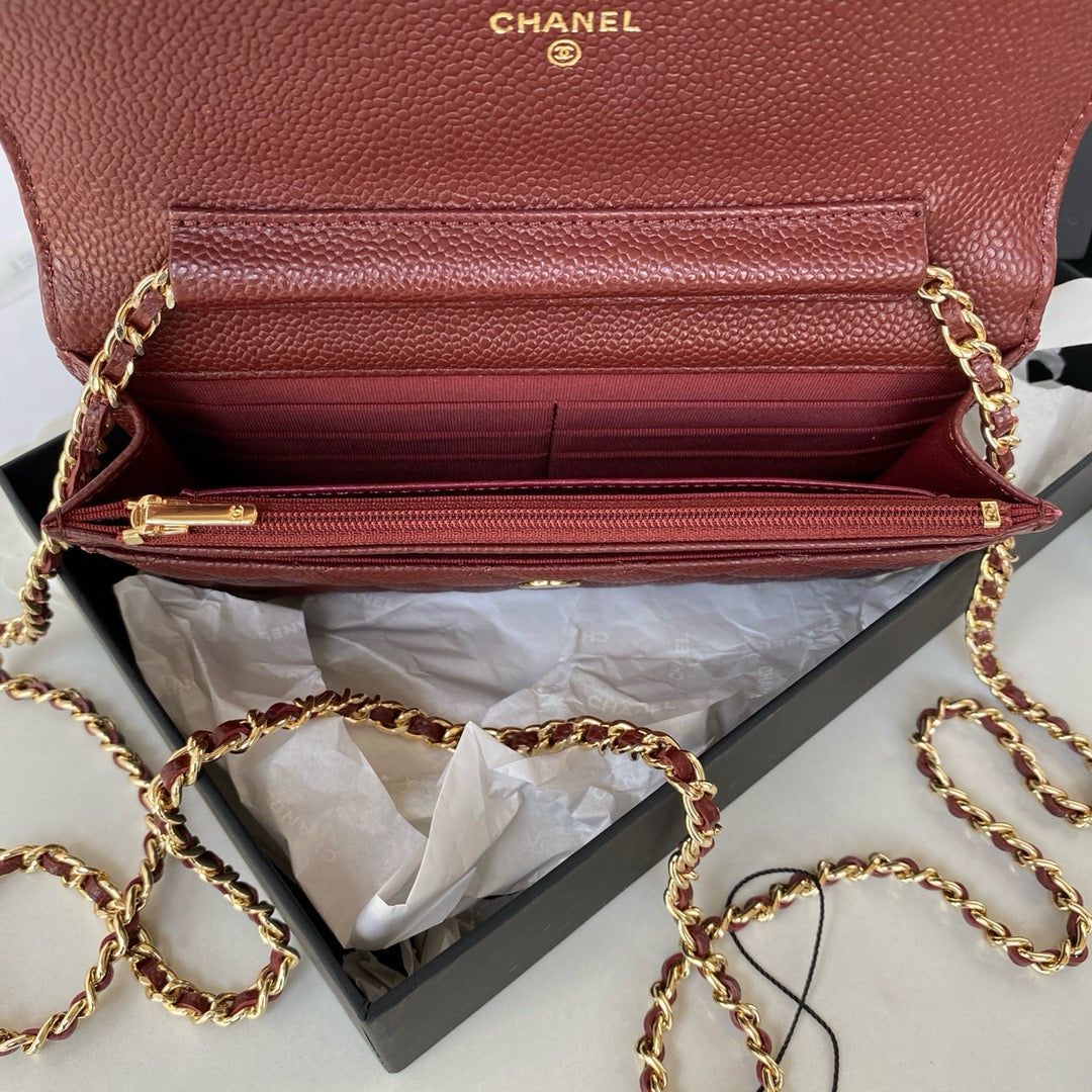 CHANEL - WOC MAROON - GOLD HARDWARE