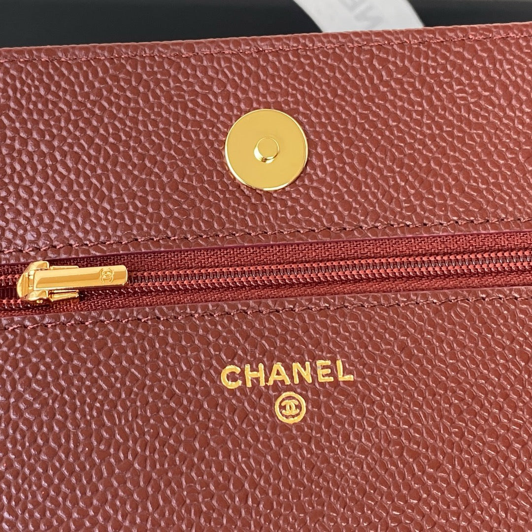 CHANEL - WOC MAROON - GOLD HARDWARE